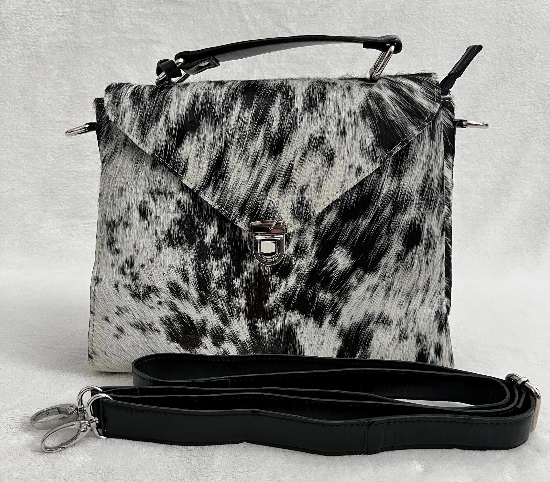 Real Cowhide and Leather Handbag- Premium Handbag, CrossbodyShoulder Bag, Everyday Purse, Gift for Her, Mother's Day Gift, Bridesmaid Gift