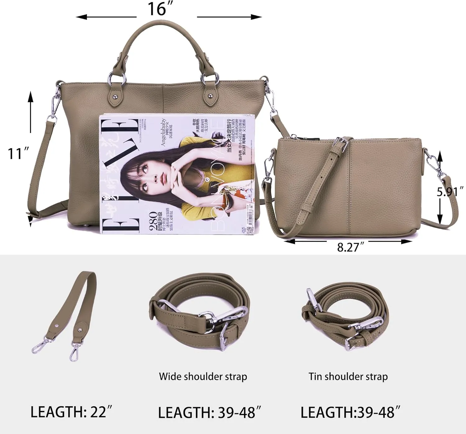 Real Leather Purses and Handbag for Women,Real Soft Leather,Leather Tote Purse Bags for Laptop Pad Work official business.