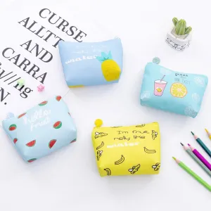 Realaiot Cute Cartoon Girls Kids Coin Purse Mini Wallet Child Small Coin Pouch Zipper Money Key Earphone Line Coin Purse Bag