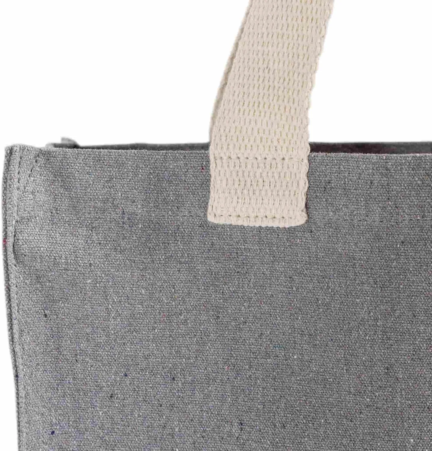 Recycled Canvas Tote Bags – 100% Eco Cotton, 12oz – 14x15x4" – Multi-Pack Reusable Totes in 3 Colors – 6/12/24 Count
