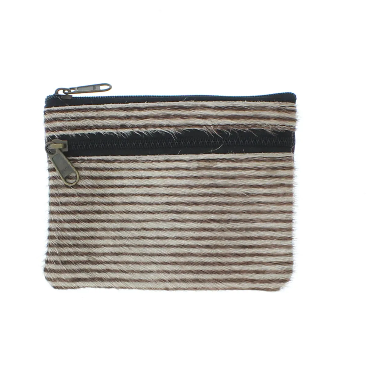 Recycled Leather Small Coin Purse Animal Print