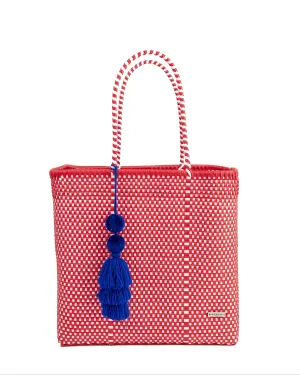 Red and White Checker Jumbo Tote