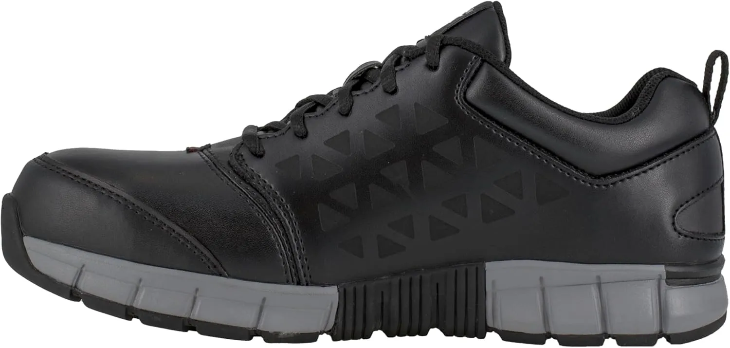 Reebok Womens Sublite Cushion Alloy Toe Conductive Work Safety Shoes Casual - Black