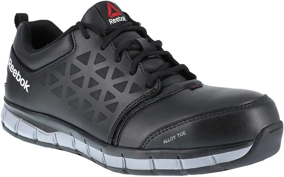 Reebok Womens Sublite Cushion Alloy Toe Conductive Work Safety Shoes Casual - Black