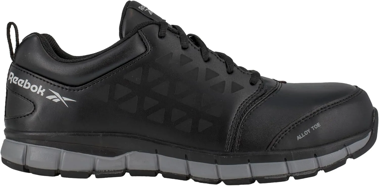 Reebok Womens Sublite Cushion Alloy Toe Conductive Work Safety Shoes Casual - Black
