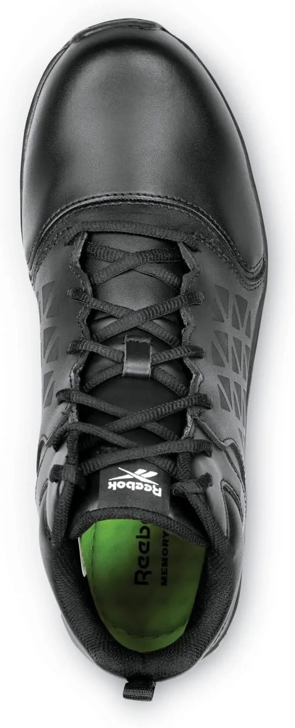Reebok Work Sublite Cushion Work, Men's, Black, Mid-Athletic Style, MaxTrax Slip Resistant, Soft Toe Work Shoe