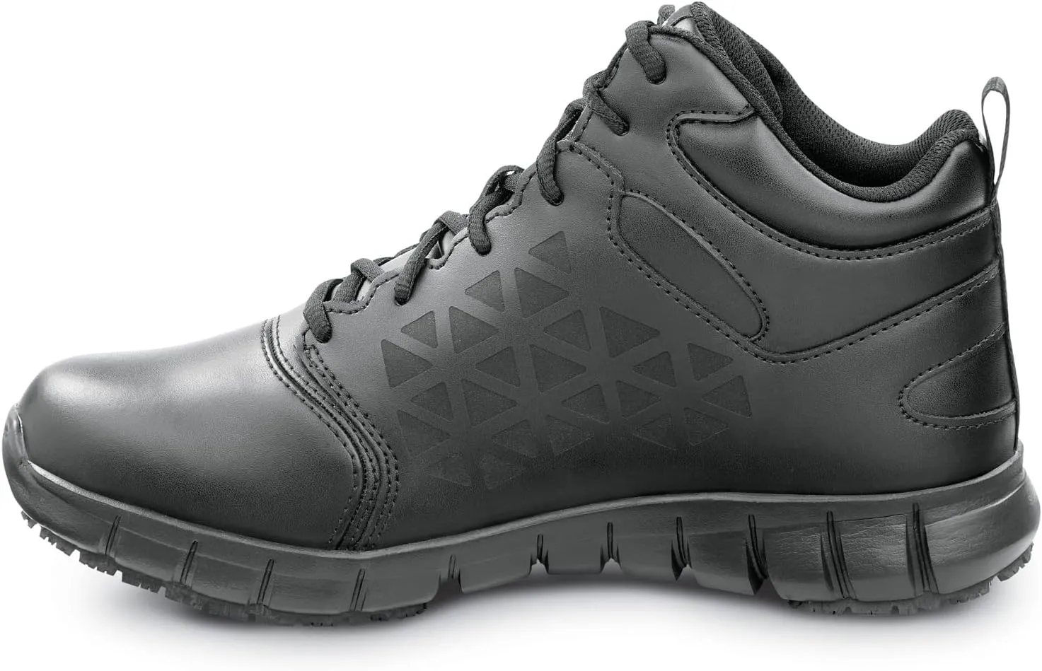 Reebok Work Sublite Cushion Work, Men's, Black, Mid-Athletic Style, MaxTrax Slip Resistant, Soft Toe Work Shoe