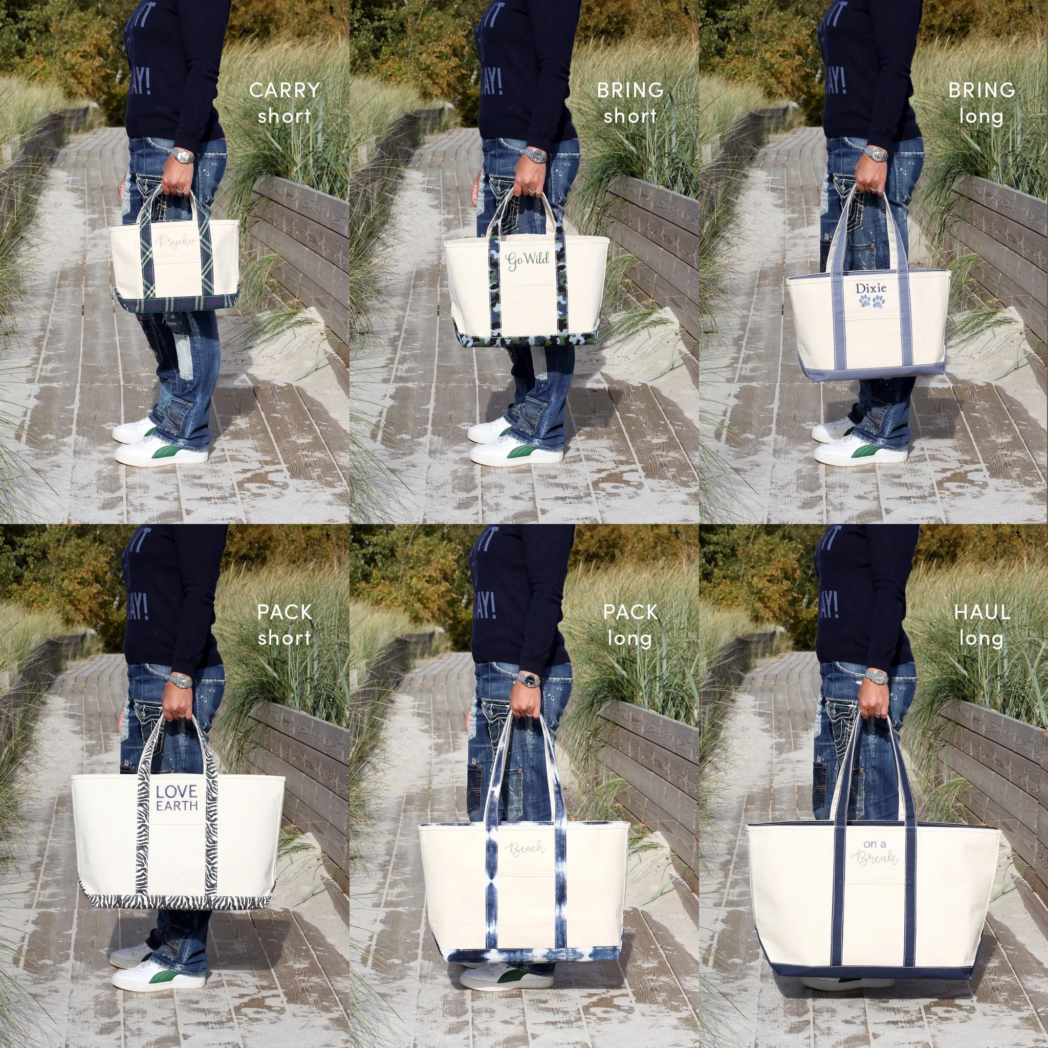 Reused Denim Tote Bag - Black Denim