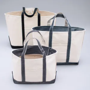 Reused Denim Tote Bag - Black Denim