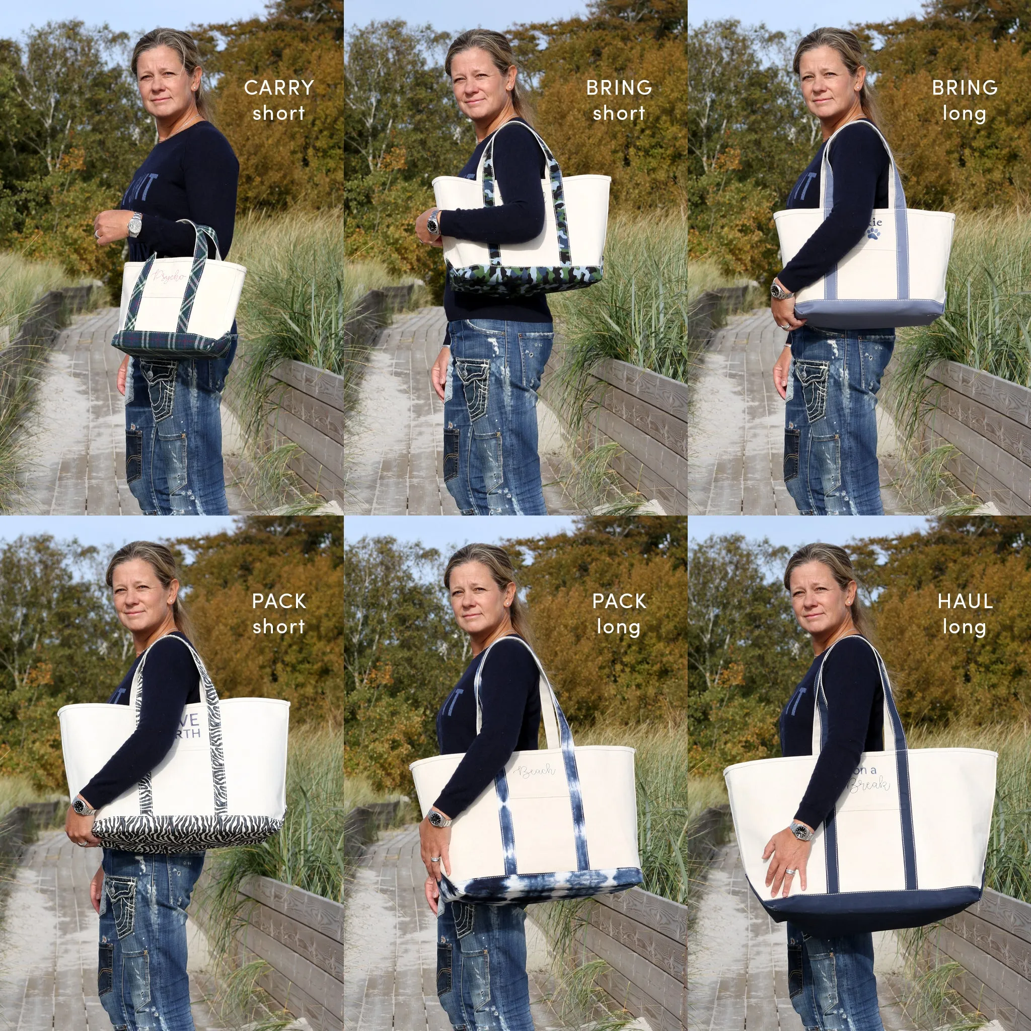 Reused Denim Tote Bag - Black Denim