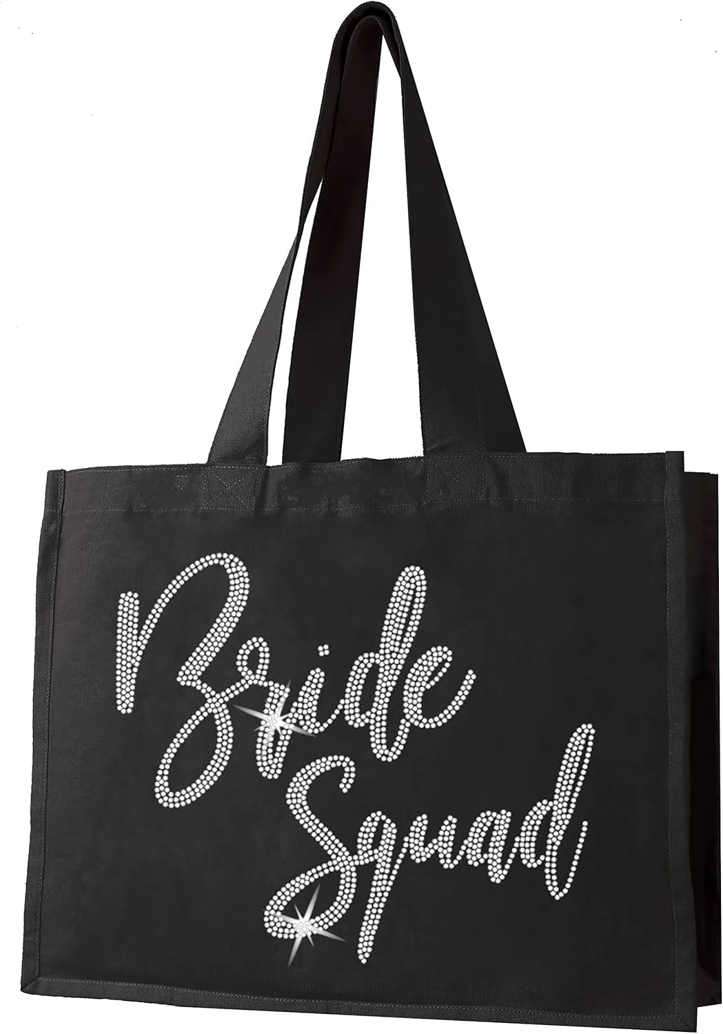 Rhinestone Canvas Bride Tote - Bride to Be Gift Bags JUMBO SIZE 18" x 14" Tote Bag - Tote Bag Bridal Gifts
