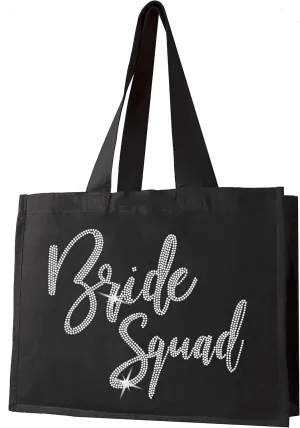 Rhinestone Canvas Bride Tote - Bride to Be Gift Bags JUMBO SIZE 18" x 14" Tote Bag - Tote Bag Bridal Gifts