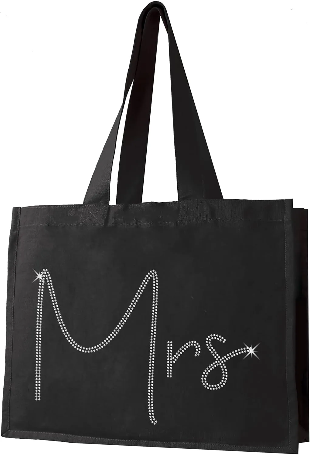 RhinestoneSash Bride & Bridal Party XL 18" x 14" Tote Bag - Bride, Bridesmaid, Maid of Honor Bridal Shower Gift