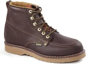 Rhino 62M28 6 inch Moc Toe Leather Work Boot - Brown