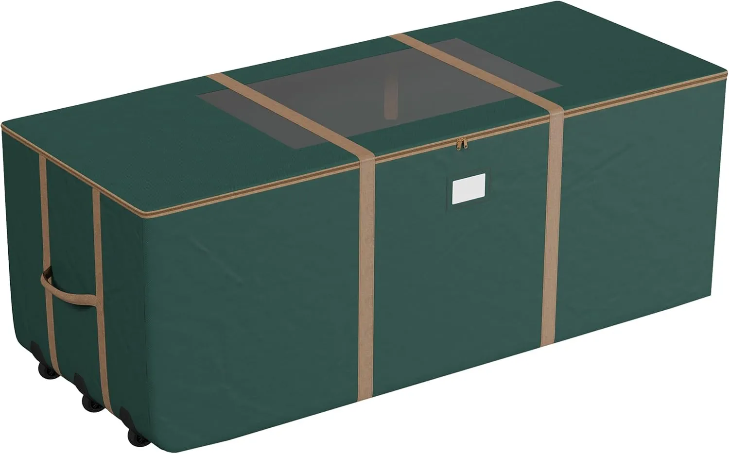 Rolling Storage Bag - 67in Storage Bags with Durable Handles and Wheels for Outdoor Cushion Storage, Clothes Storage, and More by Pure Garden (Green)