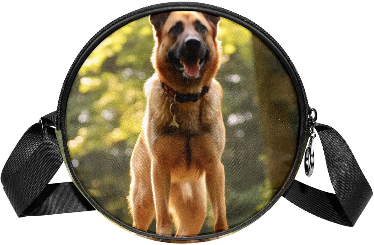 Round Purses for women crossbody bag, Small Shoulder Bag, German Shepherd Dog Pattern