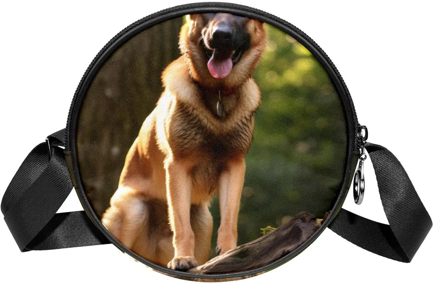 Round Purses for women crossbody bag, Small Shoulder Bag, German Shepherd Dog