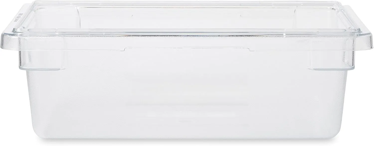 Rubbermaid Commercial Products Polycarbonate Food Storage Box/Tote, 3.5 Gallon, Clear, for Restaurant/Kitchen/Cafeteria