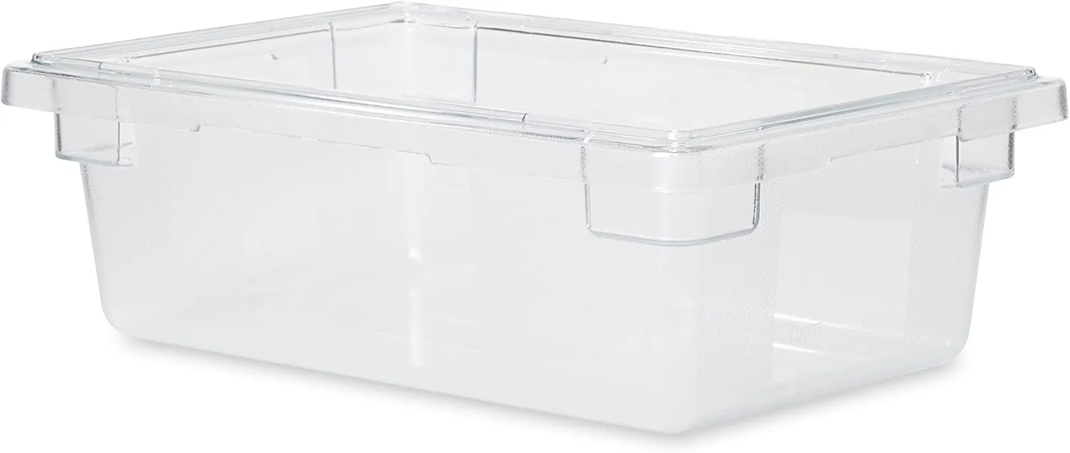 Rubbermaid Commercial Products Polycarbonate Food Storage Box/Tote, 3.5 Gallon, Clear, for Restaurant/Kitchen/Cafeteria