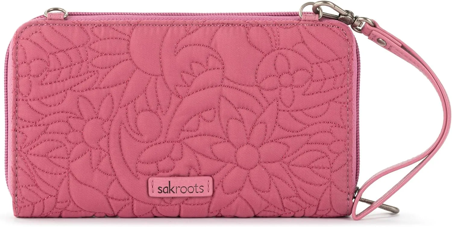 Sakroots Artist Circle Smartphone Crossbody in Eco Twill, Detachable Wristlet Strap