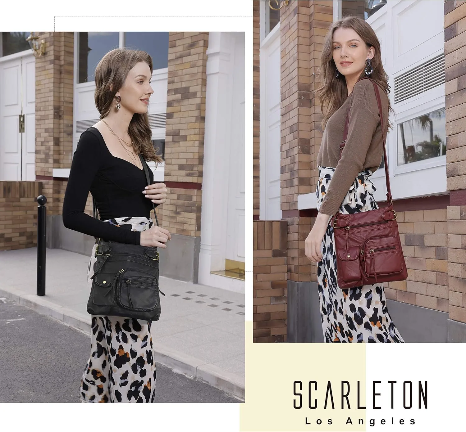 Scarleton Crossbody Bags for Women Purses and Handbags Multi Pocket Shoulder Bag Faux Leather Small, H1833