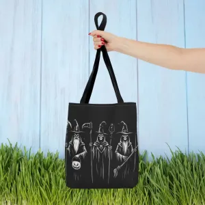 Scary Witch Aop Tote with Black Cotton Handles