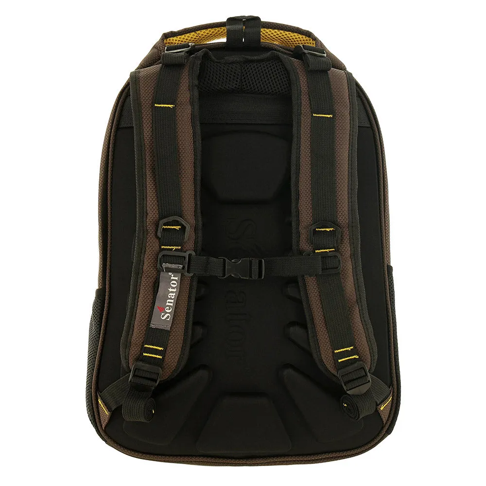 Senator Backpack Unisex Nylon Lightweight Water Resistant With Laptop Compartment For Travel Business College School bag, 41 Cm Casual Hiking Travel Daypack KH3003 (Brown)