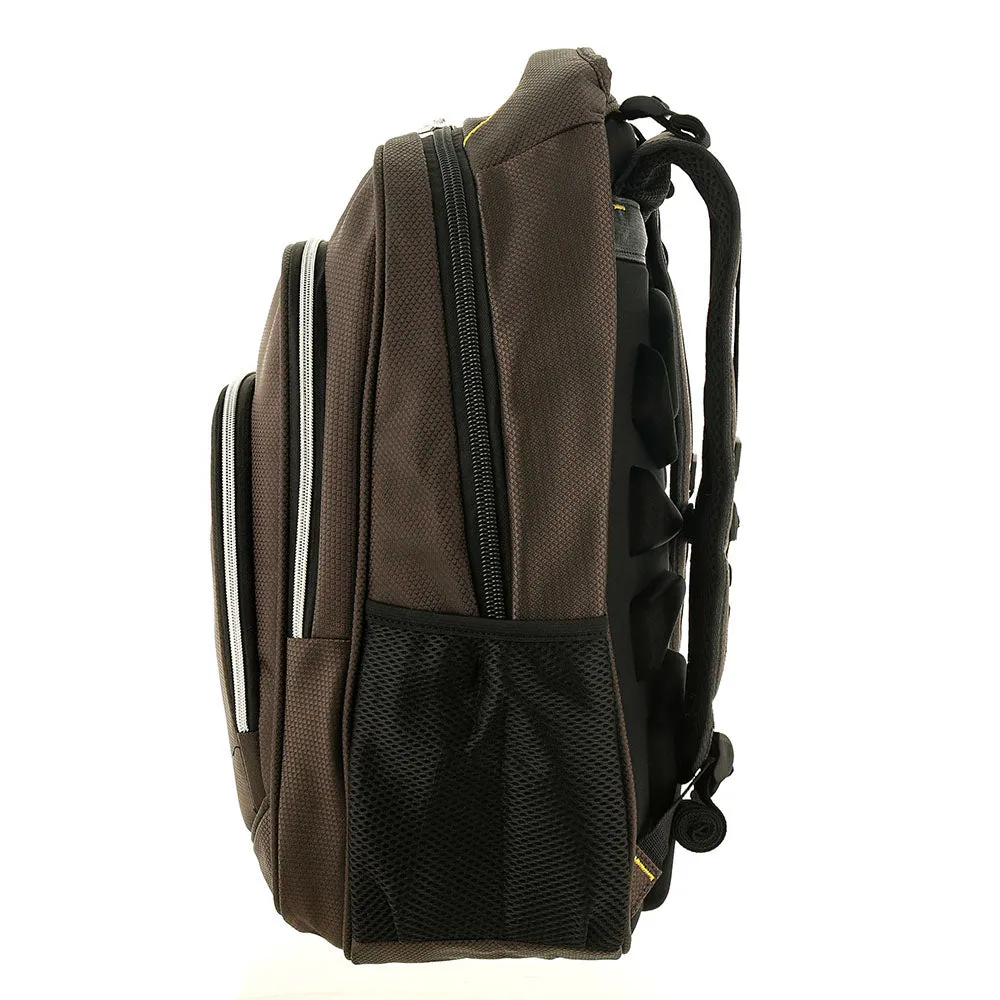Senator Backpack Unisex Nylon Lightweight Water Resistant With Laptop Compartment For Travel Business College School bag, 41 Cm Casual Hiking Travel Daypack KH3003 (Brown)