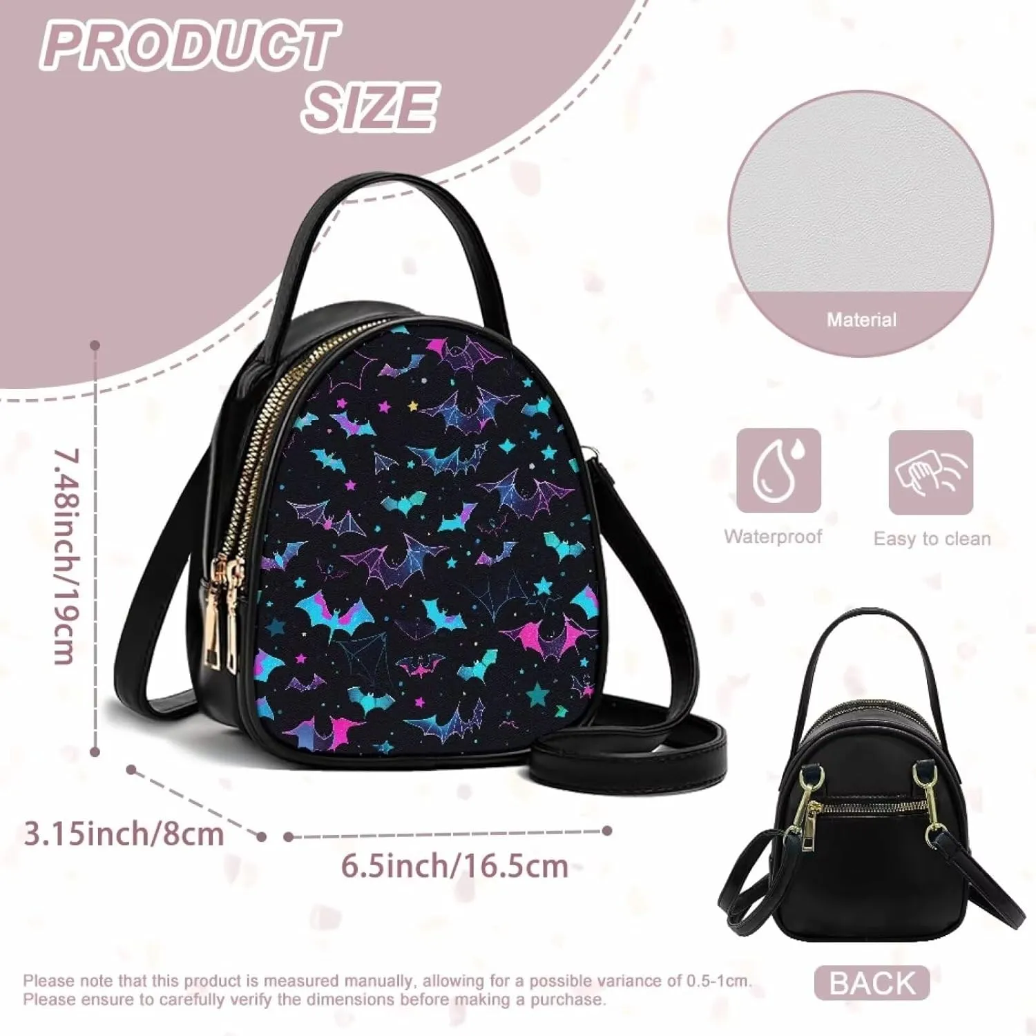 Shoulder Tote Bag for Women Work Double Layer Crossbody Sling Bags for Women Small with Zipper Closure