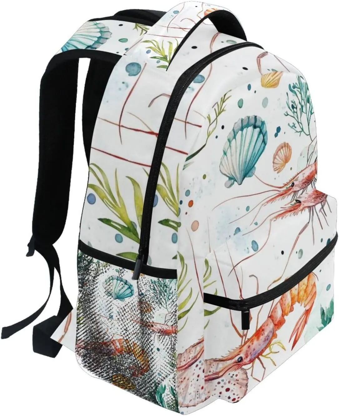 Shrimps Shells Seaweeds Boys Girls Kids School Backpacks Bookbag, School Bag Travel Backpack Daypack