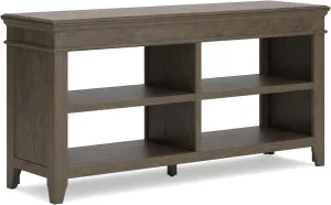 Signature Design by Ashley Janismore Traditional Home Office Credenza or 2 Adjustable Open Shelving Storage, Brown