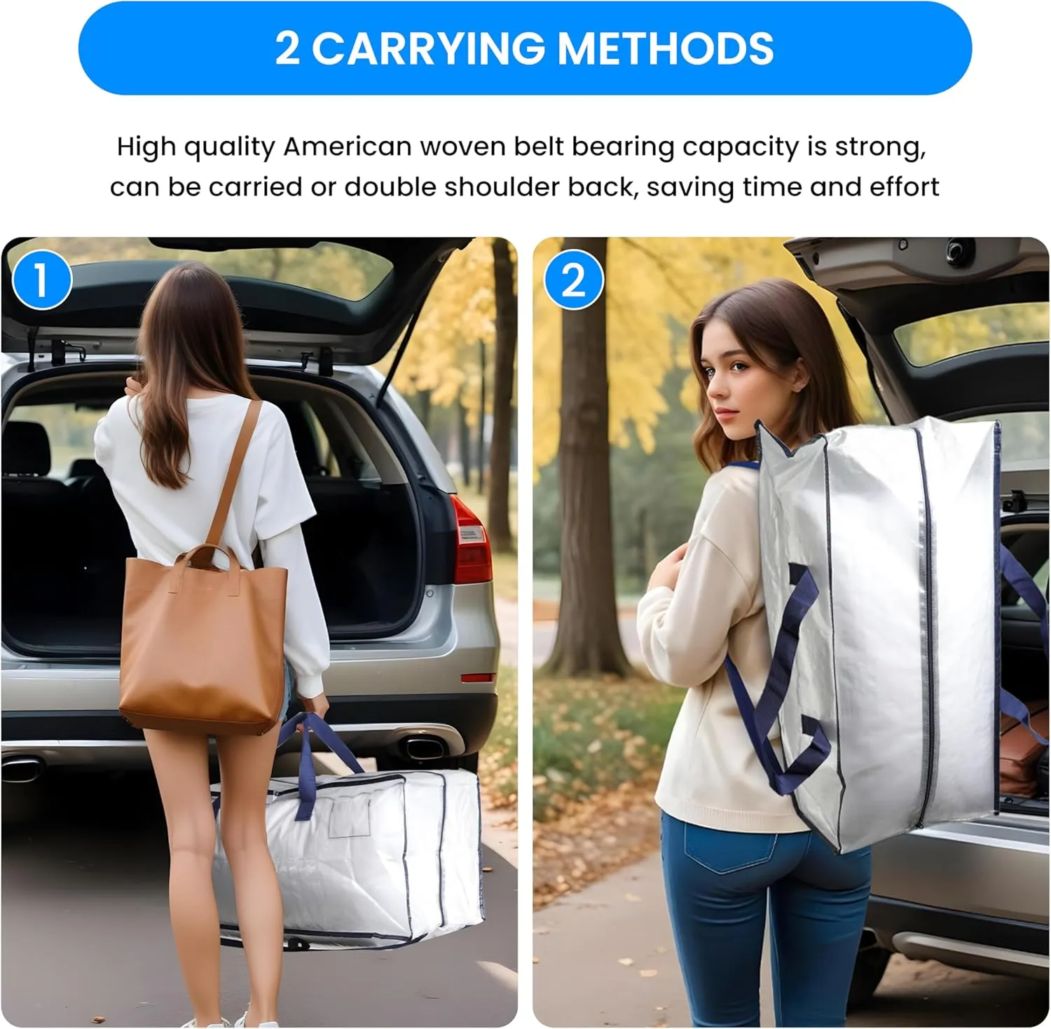 Simple Deluxe Moving Bags, White