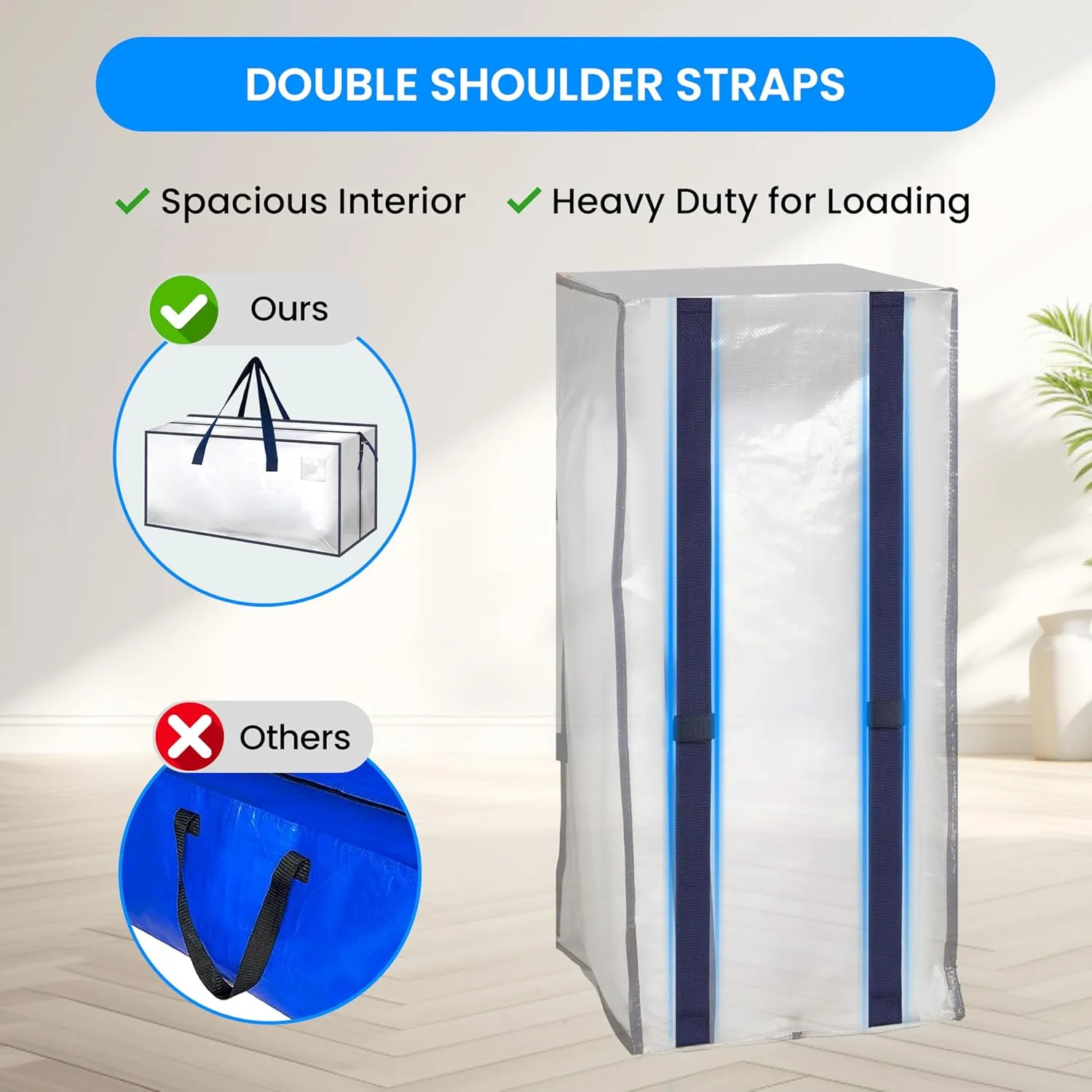 Simple Deluxe Moving Bags, White