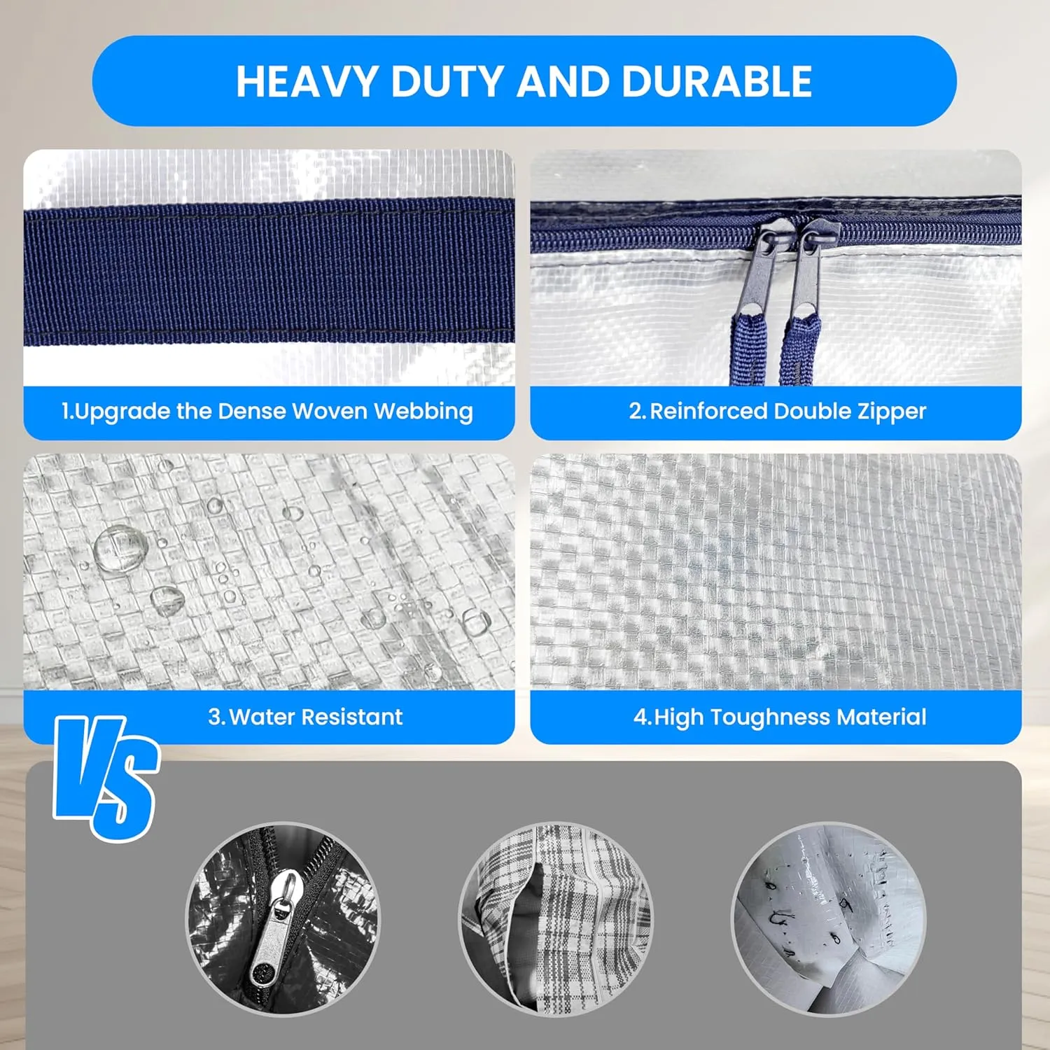 Simple Deluxe Moving Bags, White