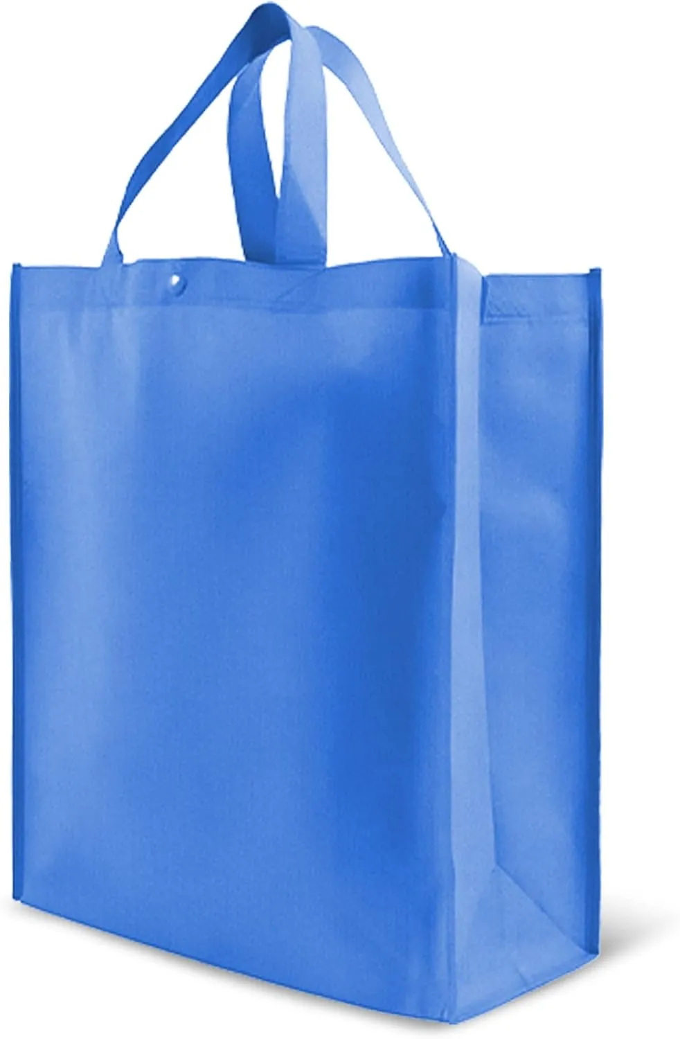 Simply Green Solutions - Reusable Grocery Bags, Durable Large Tote Bags, Shopping Bags for Groceries, Utility Tote, Reusable Gift Bags With Handles, 14 x 16.5 x 6, Pack of 10, Electric Blue