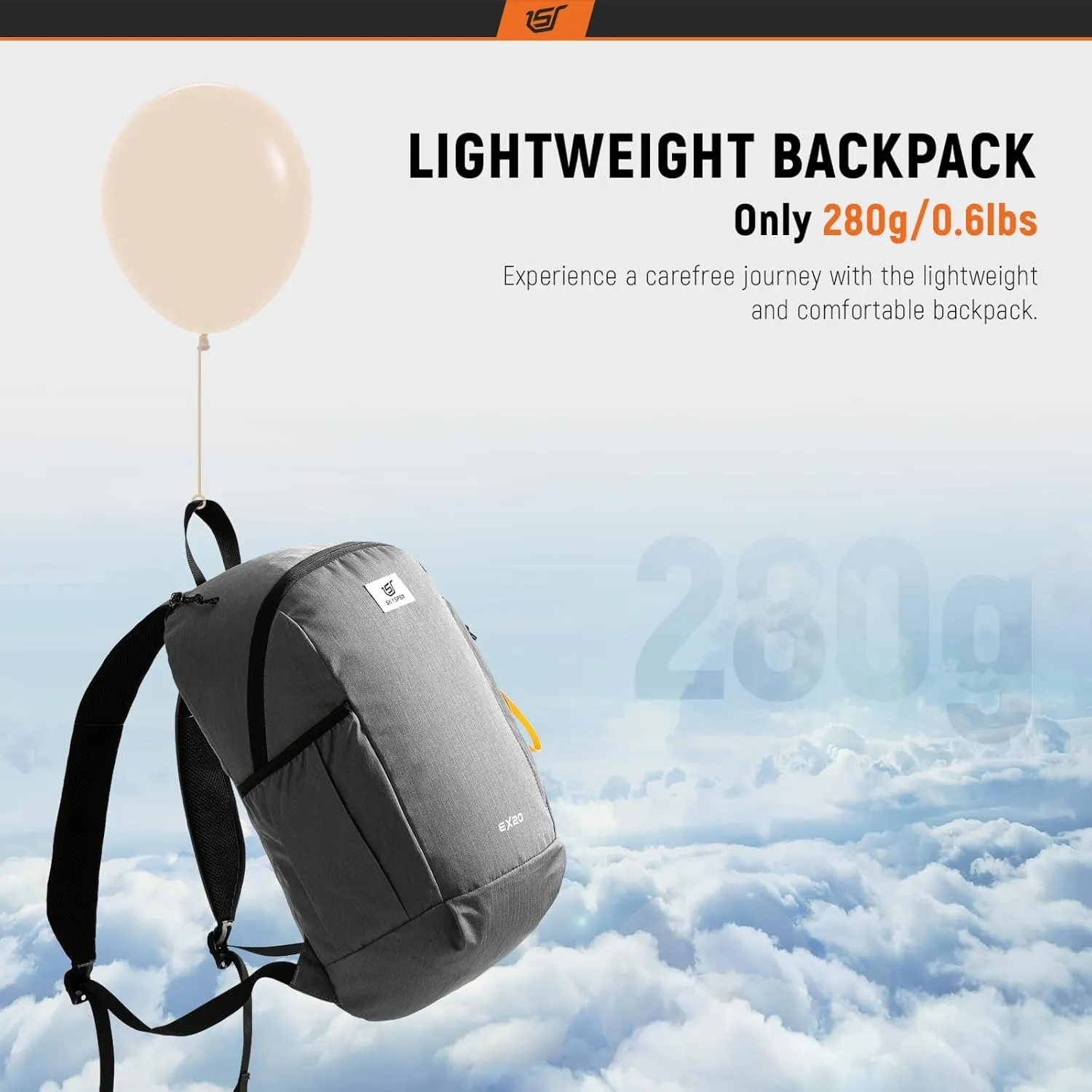 SKYSPER Small Backpack 20L Hiking Backpack Lightweight Travel Daypack for Women Men(Grey)
