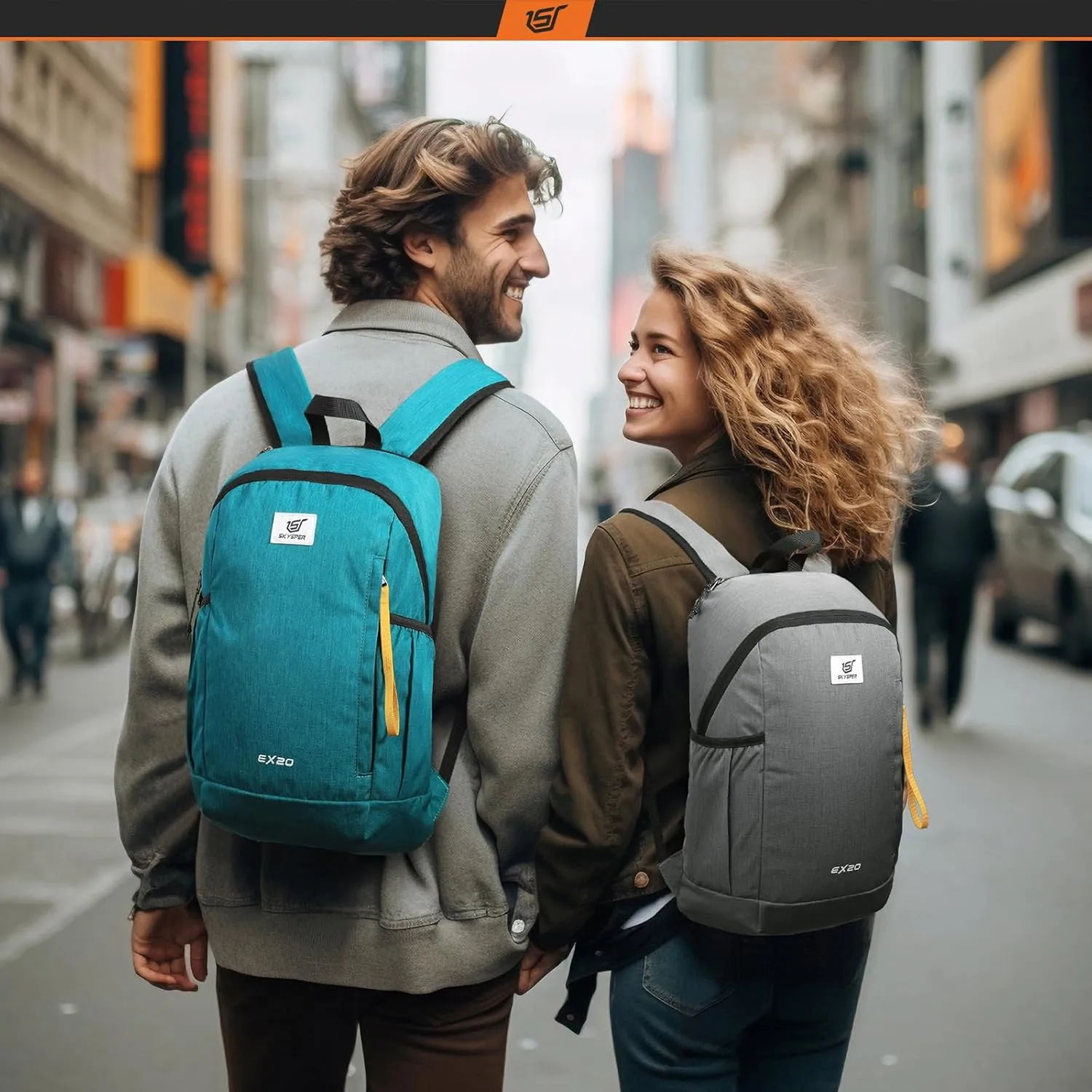 SKYSPER Small Backpack 20L Hiking Backpack Lightweight Travel Daypack for Women Men(Grey)