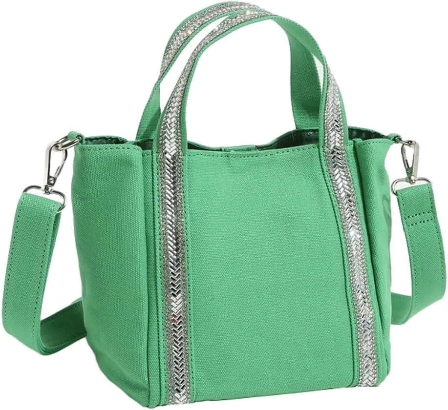 Small Canvas Tote Bag for Women Fashion Crossbody Shoulder Bag Handbags Casual Purses Satchel for Work Travel