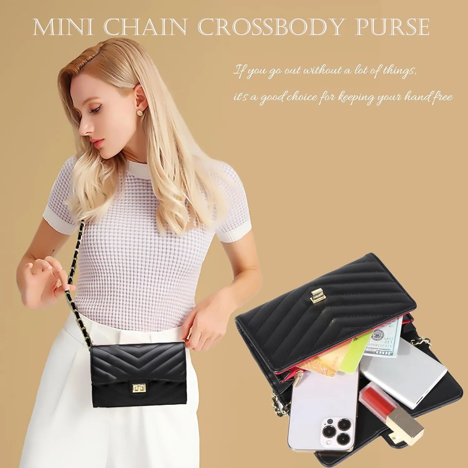 Small Crossbody Bags for Women, Small Purses Crossbody Purses, Cell Phone Purse with Card Slots for Travel Daypack