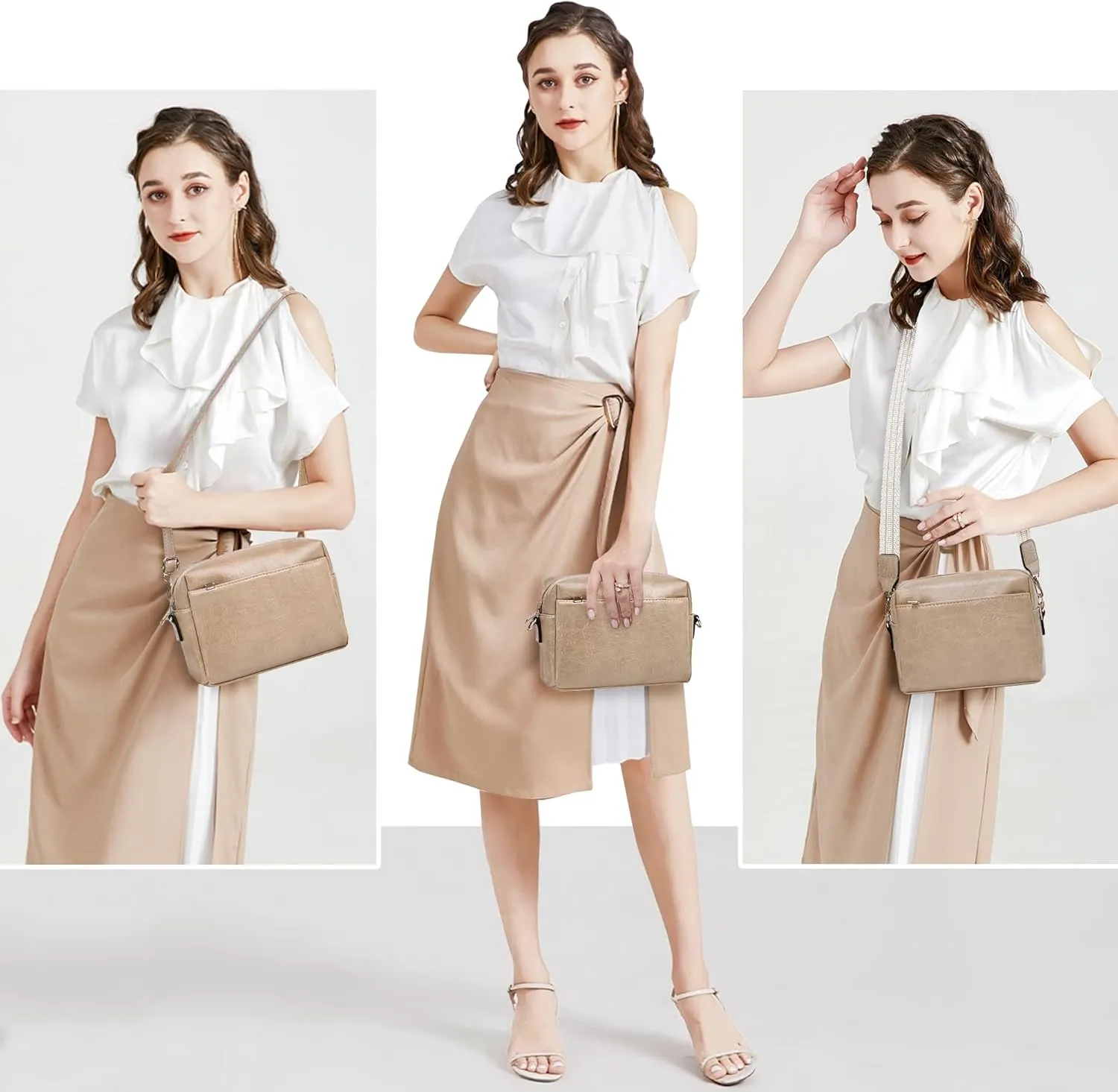 Small Crossbody Bags for Women Vegan Leather Purses Women's Shoulder Handbags Wallet Satchel Cross Body Purse