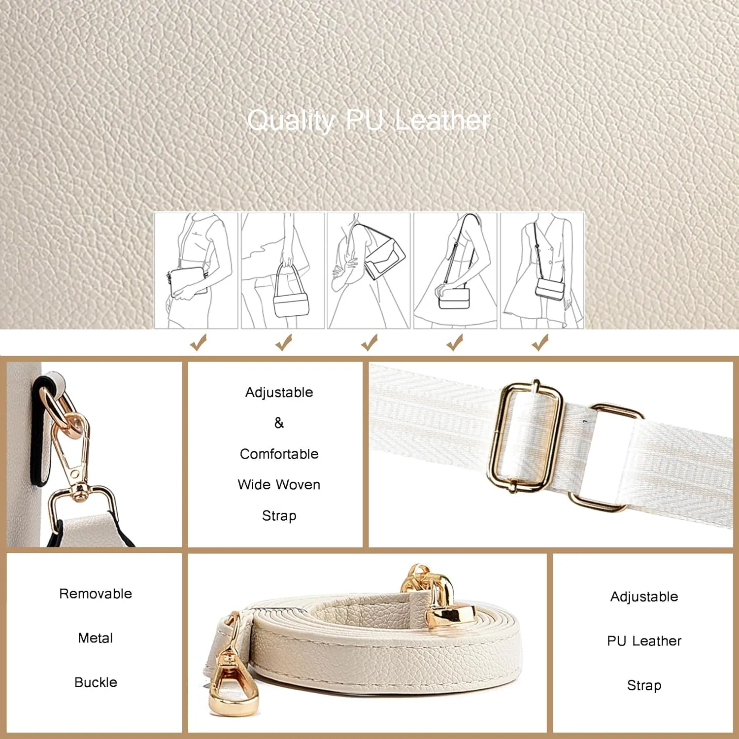 Small Crossbody Bags for Women Vegan Leather Purses Women's Shoulder Handbags Wallet Satchel Cross Body Purse