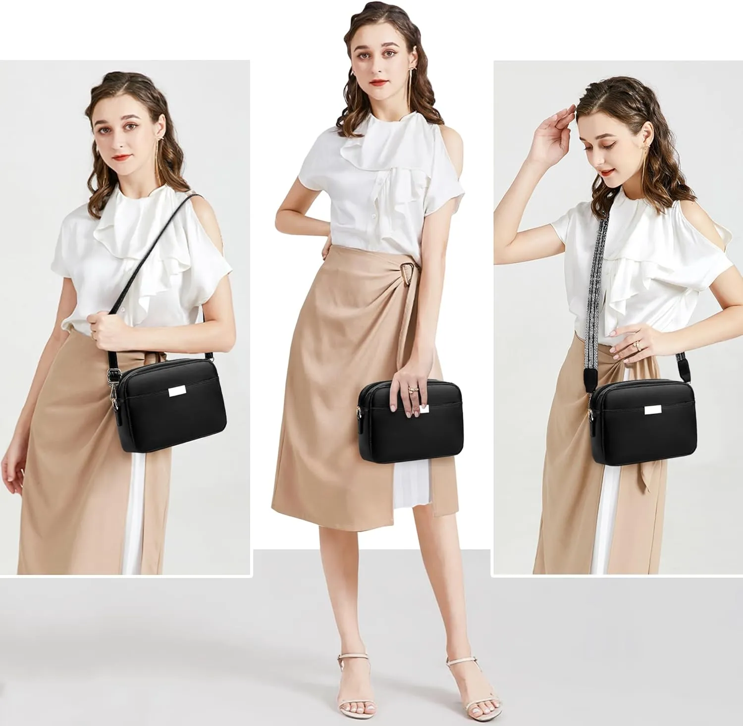Small Crossbody Bags for Women Vegan Leather Purses Women's Shoulder Handbags Wallet Satchel Cross Body Purse