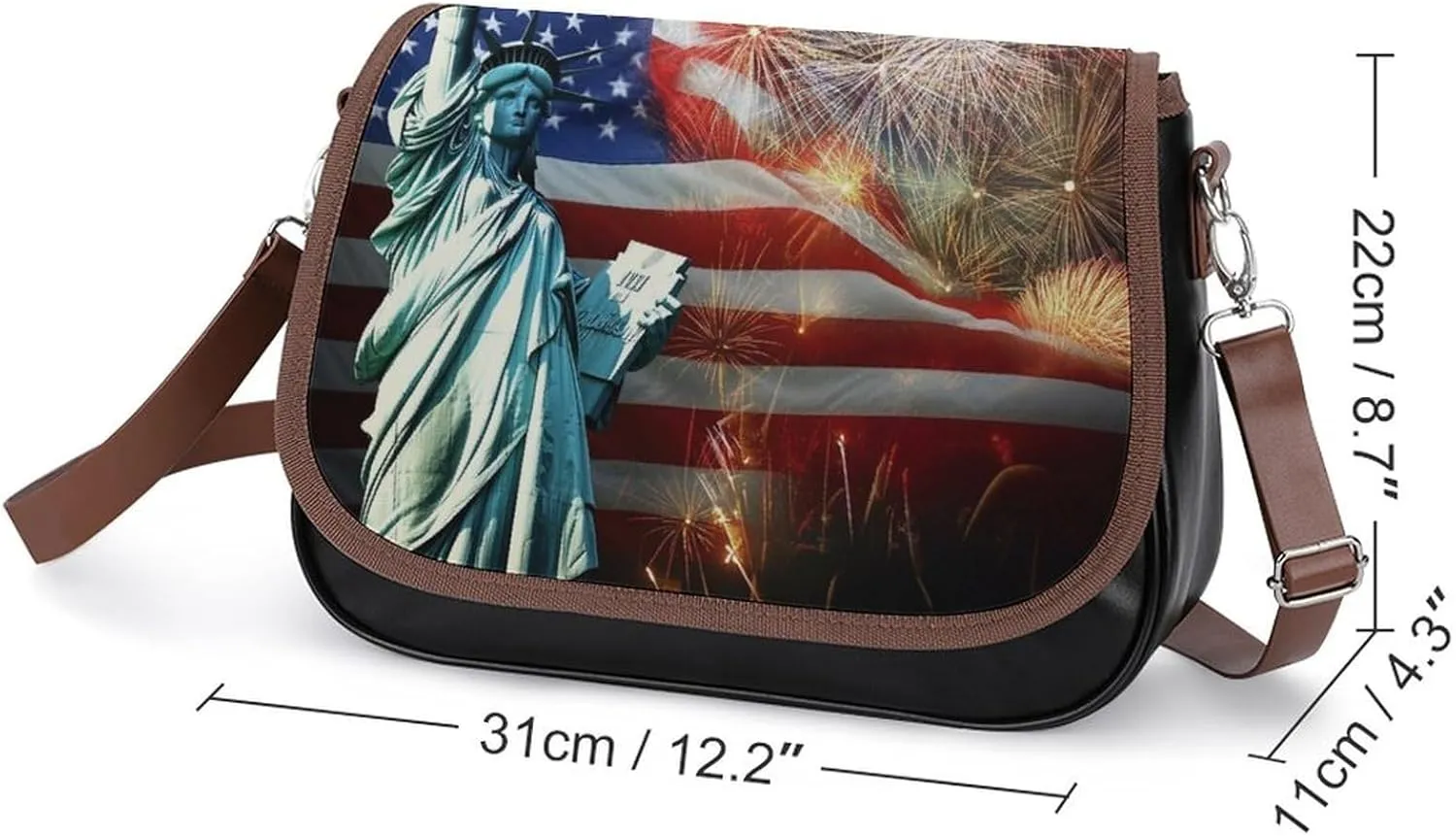 Small Crossbody Handbags Pu Leather Purse Travel Shoulder Bag with Adjustable Strap