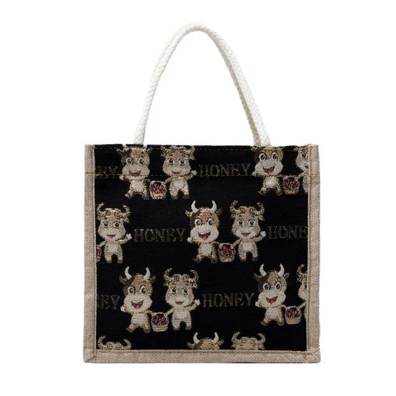Small Happycow Canvas Totes
