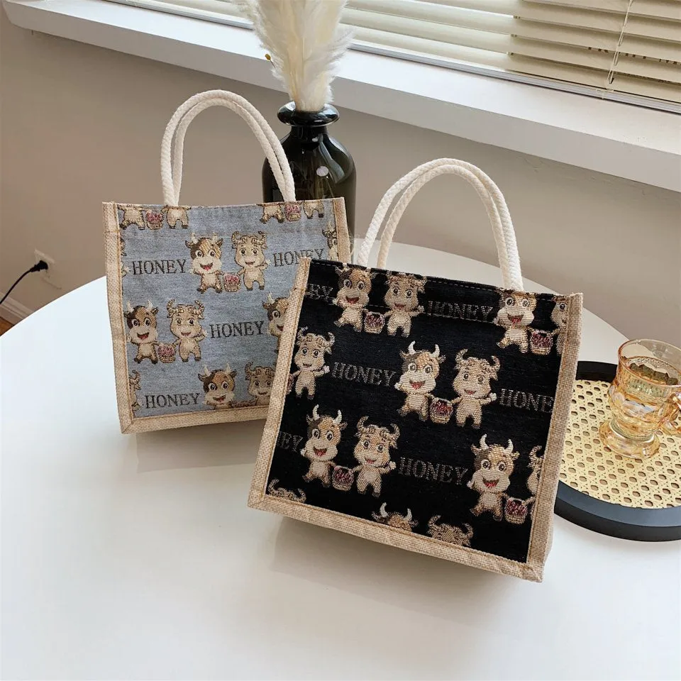 Small Happycow Canvas Totes