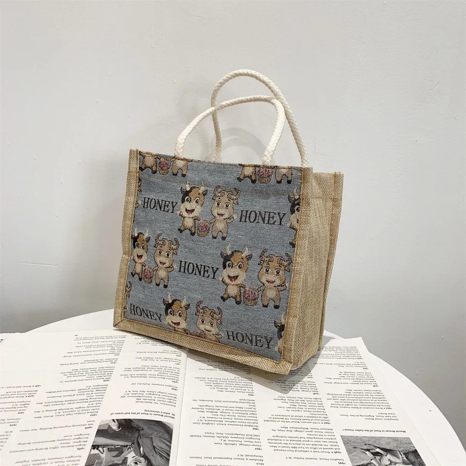 Small Happycow Canvas Totes
