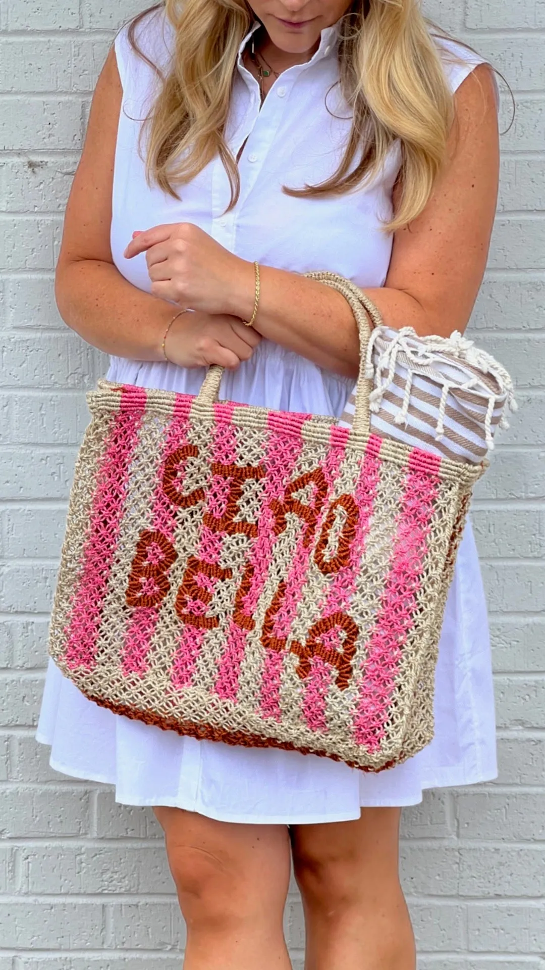 Small Jute Beach Bag
