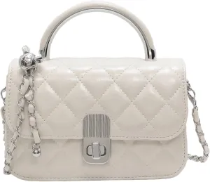 Small Quilted Crossbody Bags for Women Purse for Women with Trendy Shoulder Purses Black Handbag