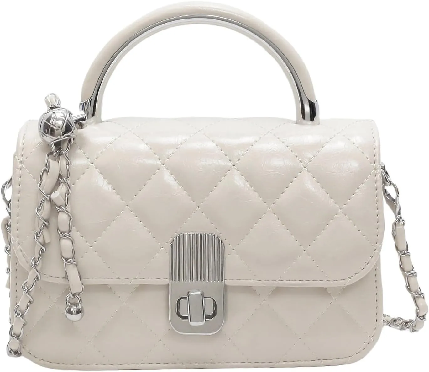 Small Quilted Crossbody Bags for Women Purse for Women with Trendy Shoulder Purses Black Handbag