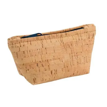 Small Zipper Pouch | Cork | with Colorful Zipper Options